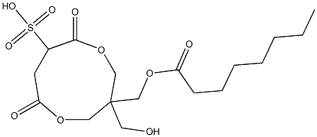 Octanoic acid [1-(hydroxymethyl)-4,7-dioxo-6-sulfo-3,8-dioxacyclononan-1-yl]methyl ester 结构式