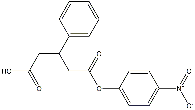3-Phenylglutaric acid hydrogen 1-(4-nitrophenyl) ester 结构式