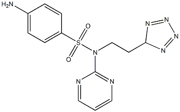 4-Amino-N-(2-pyrimidinyl)-N-[2-(5H-tetrazol-5-yl)ethyl]benzenesulfonamide 结构式