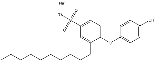 4'-Hydroxy-2-decyl[oxybisbenzene]-4-sulfonic acid sodium salt 结构式