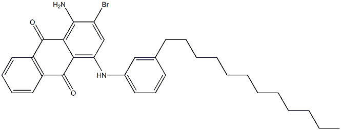 1-Amino-2-bromo-4-(3-dodecylanilino)anthraquinone 结构式