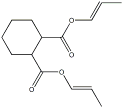 1,2-Cyclohexanedicarboxylic acid bis(1-propenyl) ester 结构式