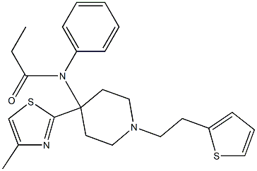 N-(Phenyl)-N-[1-[2-(2-thienyl)ethyl]-4-(4-methylthiazol-2-yl)piperidin-4-yl]propanamide 结构式