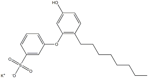 3'-Hydroxy-6'-octyl[oxybisbenzene]-3-sulfonic acid potassium salt 结构式
