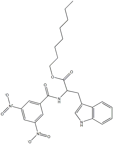 2-[(3,5-Dinitrobenzoyl)amino]-3-(1H-indol-3-yl)propanoic acid octyl ester 结构式