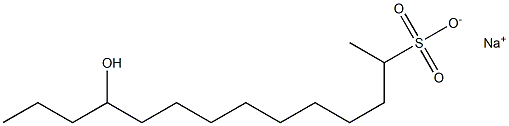 11-Hydroxytetradecane-2-sulfonic acid sodium salt 结构式