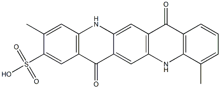 5,7,12,14-Tetrahydro-3,11-dimethyl 7,14-dioxoquino[2,3-b]acridine-2-sulfonic acid 结构式