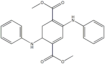 2,5-Dianilino-1,3-cyclohexadiene-1,4-dicarboxylic acid dimethyl ester 结构式