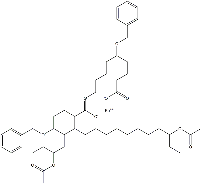 Bis(5-benzyloxy-16-acetyloxystearic acid)barium salt 结构式