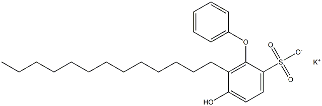 5-Hydroxy-6-tridecyl[oxybisbenzene]-2-sulfonic acid potassium salt 结构式