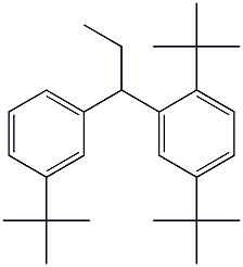 1-(2,5-Di-tert-butylphenyl)-1-(3-tert-butylphenyl)propane 结构式