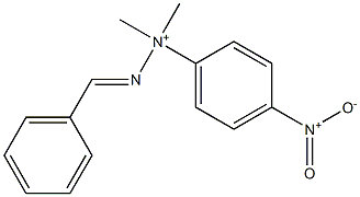 (E)-2-Benzylidene-1,1-dimethyl-1-(p-nitrophenyl)hydrazinium 结构式