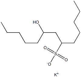 8-Hydroxytridecane-6-sulfonic acid potassium salt 结构式