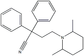 4-(2,6-Dimethyl-1-piperidinyl)-2,2-diphenylbutyronitrile 结构式