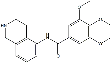 N-[(1,2,3,4-Tetrahydroisoquinolin)-5-yl]-3,4,5-trimethoxybenzamide 结构式