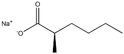 [R,(-)]-2-Methylhexanoic acid sodium salt 结构式