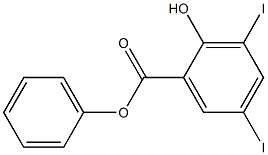 3,5-Diiodosalicylic acid phenyl ester 结构式