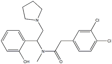 3,4-Dichloro-N-methyl-N-[1-(2-hydroxyphenyl)-2-(1-pyrrolidinyl)ethyl]benzeneacetamide 结构式