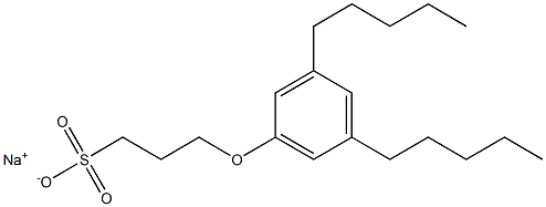 3-(3,5-Dipentylphenoxy)propane-1-sulfonic acid sodium salt 结构式
