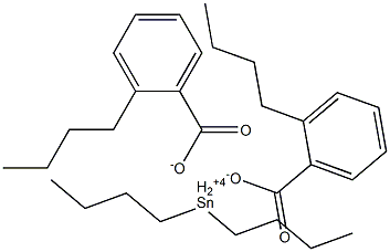 Bis(2-butylbenzoic acid)dibutyltin(IV) salt 结构式