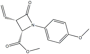 (2S,3S)-1-(p-Anisyl)-3-vinyl-4-oxoazetidine-2-carboxylic acid methyl ester 结构式