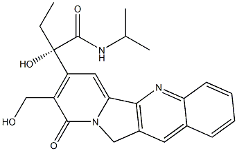 (S)-N-Isopropyl-2-hydroxy-2-[(2-hydroxymethyl-1-oxo-11H-5,11a-diaza-1H-benzo[b]fluoren)-3-yl]butanamide 结构式