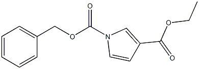 3-Ethoxycarbonyl-1H-pyrrole-1-carboxylic acid benzyl ester 结构式