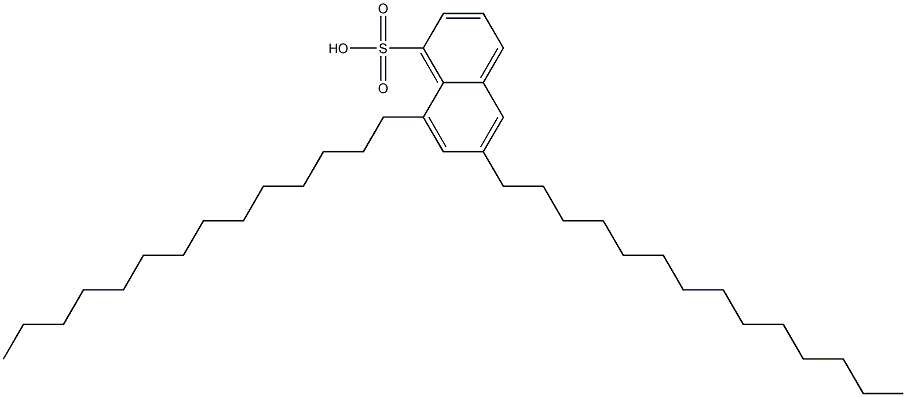 6,8-Ditetradecyl-1-naphthalenesulfonic acid 结构式