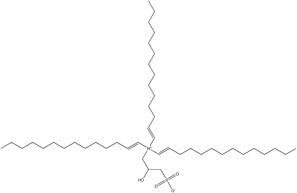 N,N-Di(1-tetradecenyl)-N-(2-hydroxy-3-sulfonatopropyl)-1-tetradecen-1-aminium 结构式