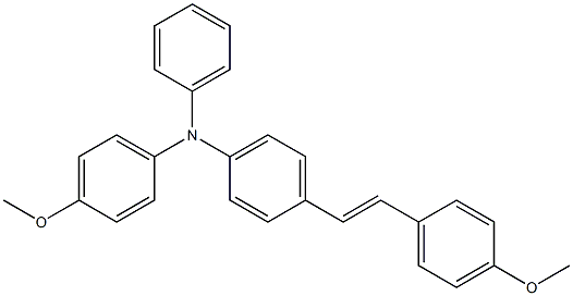 4-Methoxy-4'-(4-methoxyphenylphenylamino)stilbene 结构式