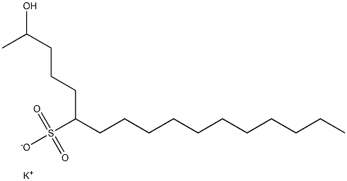 2-Hydroxyheptadecane-6-sulfonic acid potassium salt 结构式