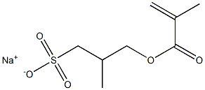 3-(Methacryloyloxy)-2-methyl-1-propanesulfonic acid sodium salt 结构式