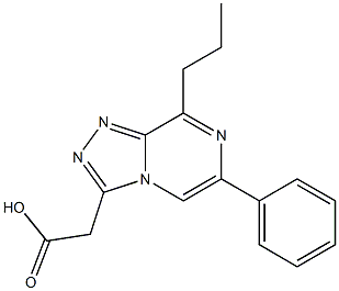 8-Propyl-6-phenyl-1,2,4-triazolo[4,3-a]pyrazine-3-acetic acid 结构式