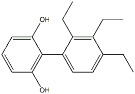 2-(2,3,4-Triethylphenyl)benzene-1,3-diol 结构式