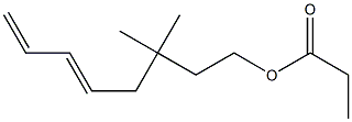 Propionic acid 3,3-dimethyl-5,7-octadienyl ester 结构式