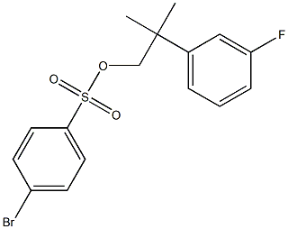 4-Bromobenzenesulfonic acid 2-methyl-2-(3-fluorophenyl)propyl ester 结构式