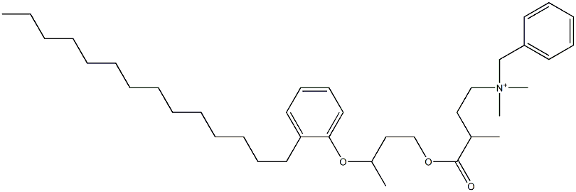 N,N-Dimethyl-N-benzyl-N-[3-[[3-(2-tetradecylphenyloxy)butyl]oxycarbonyl]butyl]aminium 结构式