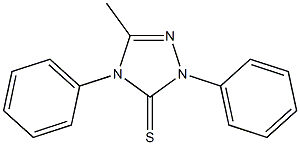 2,4-Dihydro-2,4-diphenyl-5-methyl-3H-1,2,4-triazole-3-thione 结构式