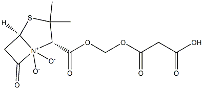 (Penicillanic acid 4,4-dioxide)carboxyacetyloxymethyl ester 结构式