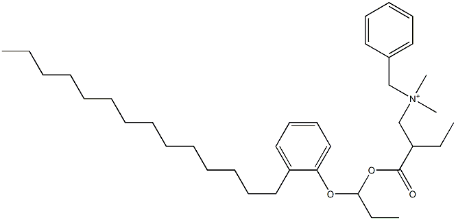 N,N-Dimethyl-N-benzyl-N-[2-[[1-(2-tetradecylphenyloxy)propyl]oxycarbonyl]butyl]aminium 结构式