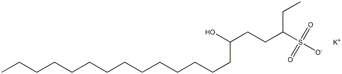 6-Hydroxyicosane-3-sulfonic acid potassium salt 结构式