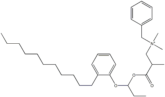 N,N-Dimethyl-N-benzyl-N-[2-[[1-(2-undecylphenyloxy)propyl]oxycarbonyl]propyl]aminium 结构式