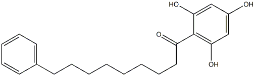 1-(2,4,6-Trihydroxyphenyl)-9-(phenyl)nonan-1-one 结构式