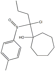 1-[1-Chloro-1-(p-tolylsulfinyl)butyl]cycloheptan-1-ol 结构式