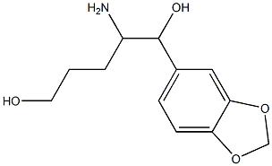 2-Amino-1-(1,3-benzodioxol-5-yl)pentane-1,5-diol 结构式