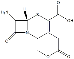 7-Amino-3-(methoxycarbonylmethyl)cepham-3-ene-4-carboxylic acid 结构式