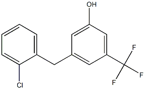 5-(2-Chlorobenzyl)-3-trifluoromethylphenol 结构式