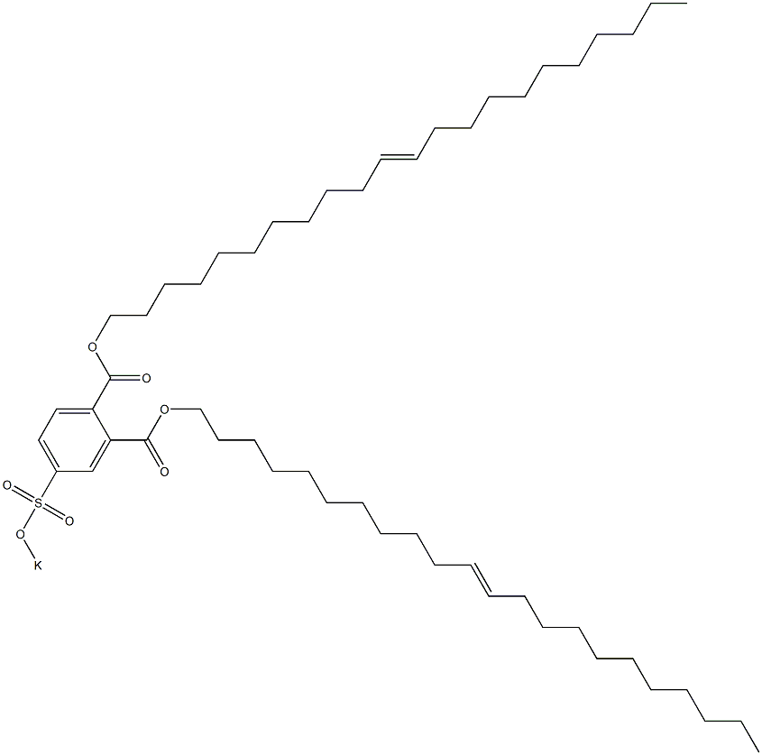 4-(Potassiosulfo)phthalic acid di(11-docosenyl) ester 结构式