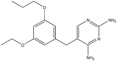 2,4-Diamino-5-[3-ethoxy-5-propyloxybenzyl]pyrimidine 结构式