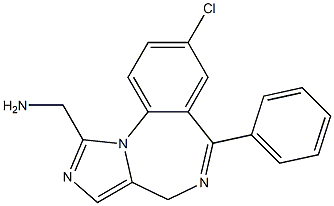 1-(Aminomethyl)-8-chloro-6-phenyl-4H-imidazo[1,5-a][1,4]benzodiazepine 结构式